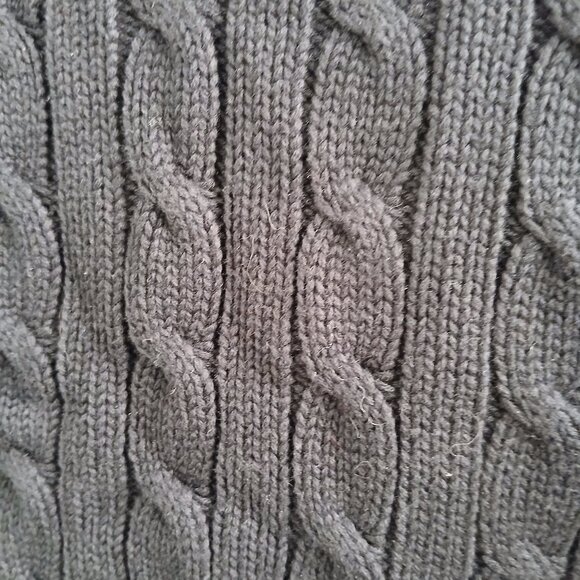 Ralph Lauren Sport Cable Knit Sweater Woman Black - Picture 5 of 8